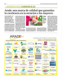 Especial Arade en el Periódico de Aragón Diciembre de 2016